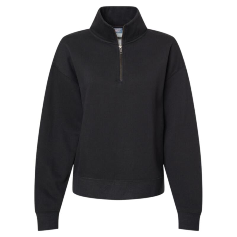 Women's Sueded Fleece Quarter-Zip Sweatshirt Thumbnail