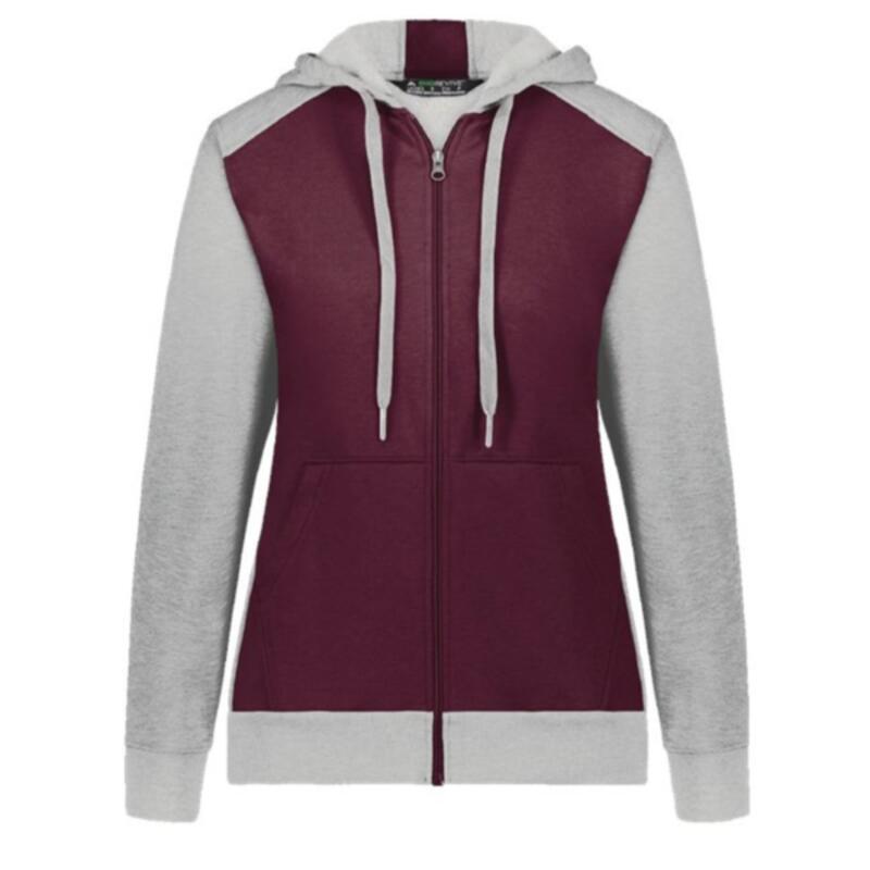 Women's Eco Revive™ Three-Season Triblend Fleece Full-Zip Hooded Sweatshirt Thumbnail