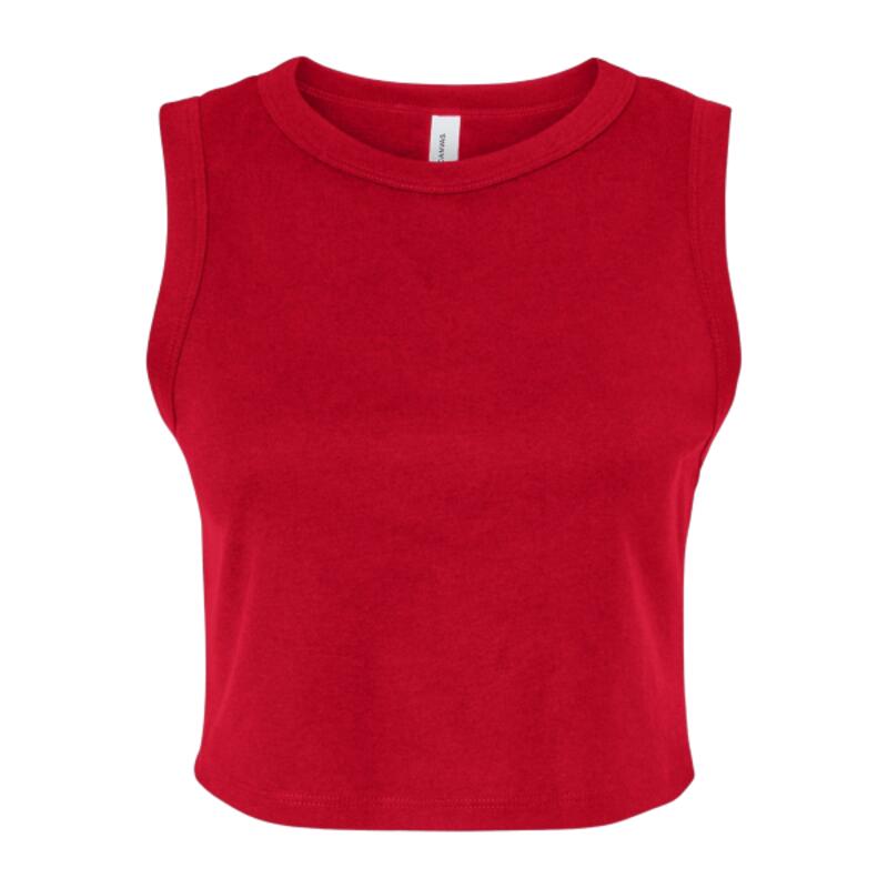 Ladies' Micro Rib Muscle Crop Tank Thumbnail