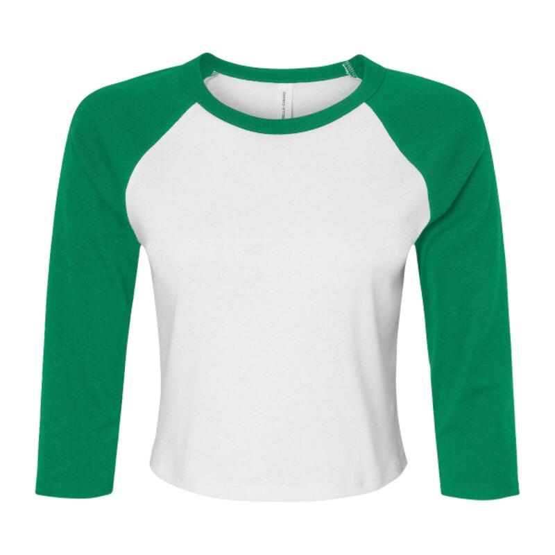 Ladies' Micro Ribbed Three-Quarter Raglan Baby T-Shirt Thumbnail