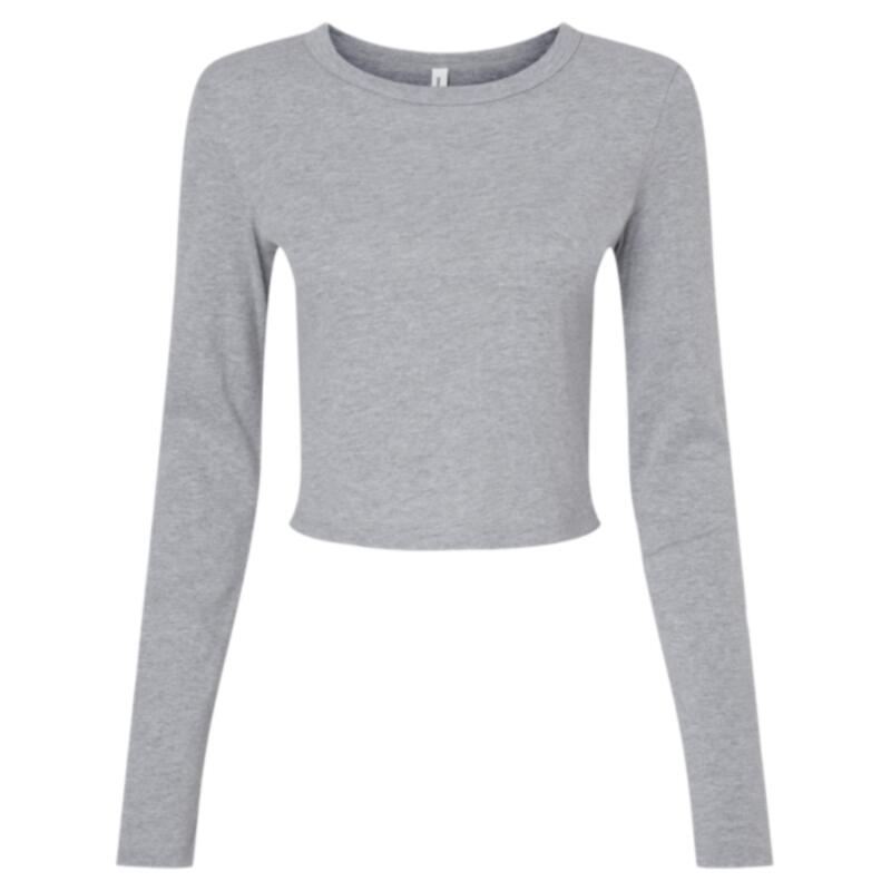 Women's Micro Rib Long Sleeve Baby Tee Thumbnail