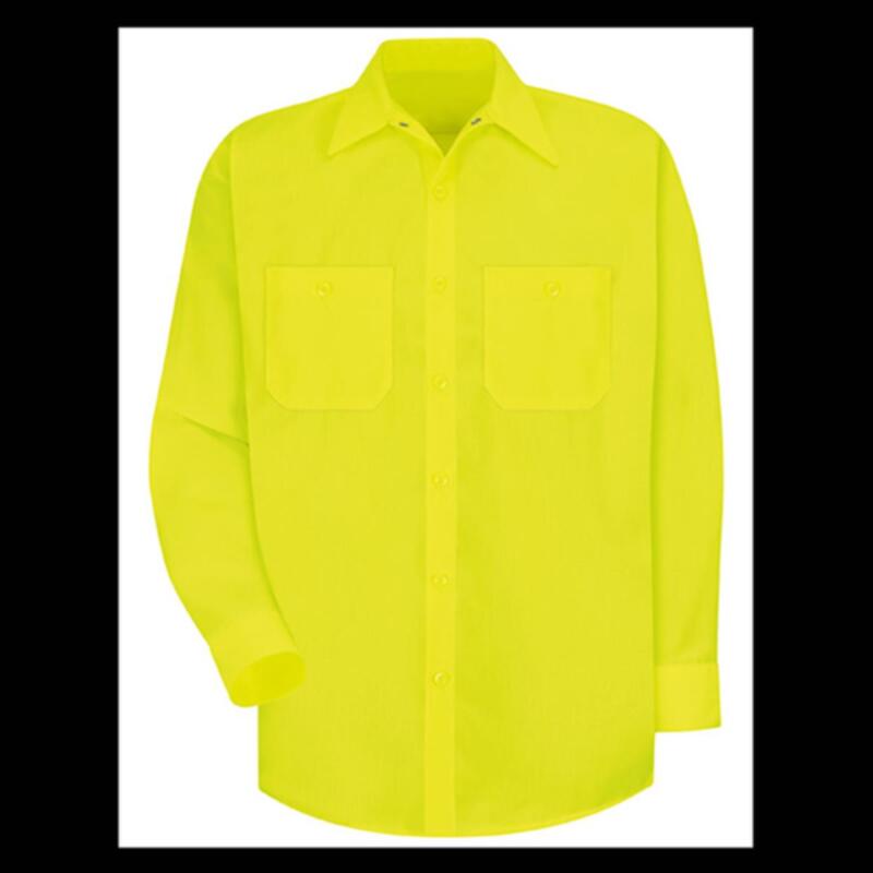 Men's Tall Enhanced Visibility Long Sleeve Work Shirt Thumbnail
