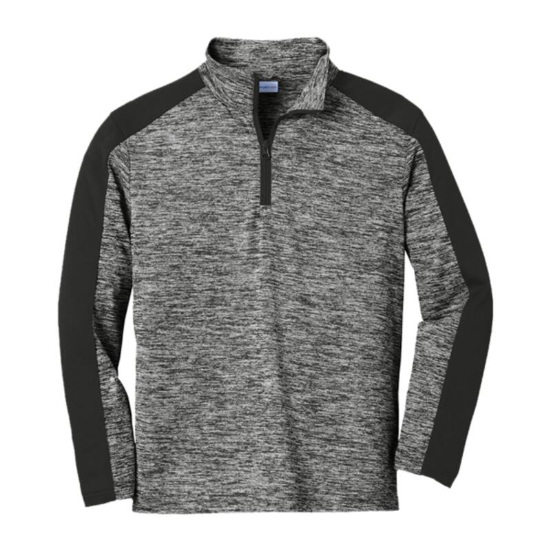 Youth PosiCharge ® Electric Heather Colorblock 1/4 Zip Pullover Thumbnail