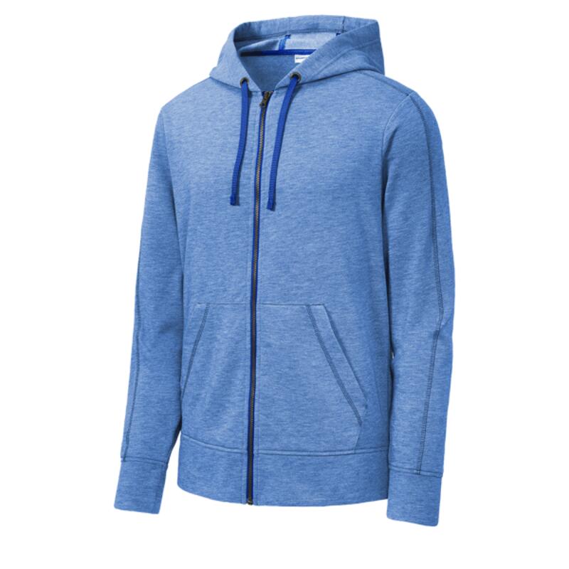 PosiCharge ® Tri Blend Wicking Fleece Full Zip Hooded Jacket Thumbnail